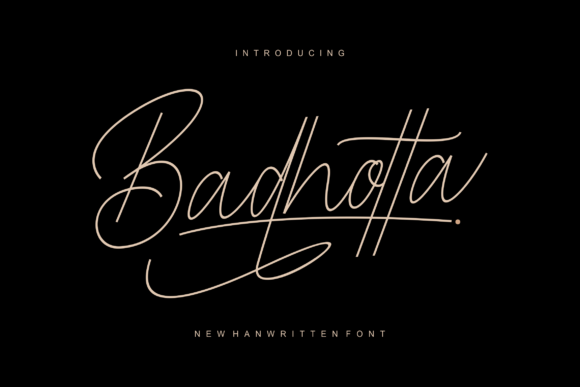 Badhotta: A Handwritten Font for Elegant Design