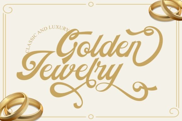 Golden Jewelry Font for Business