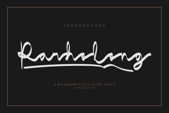 Parholong: A Handwritten Font for Elegant Design