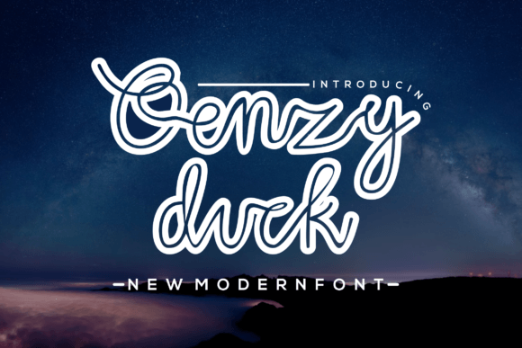 Qenzyduck: A Modern Handwritten Font